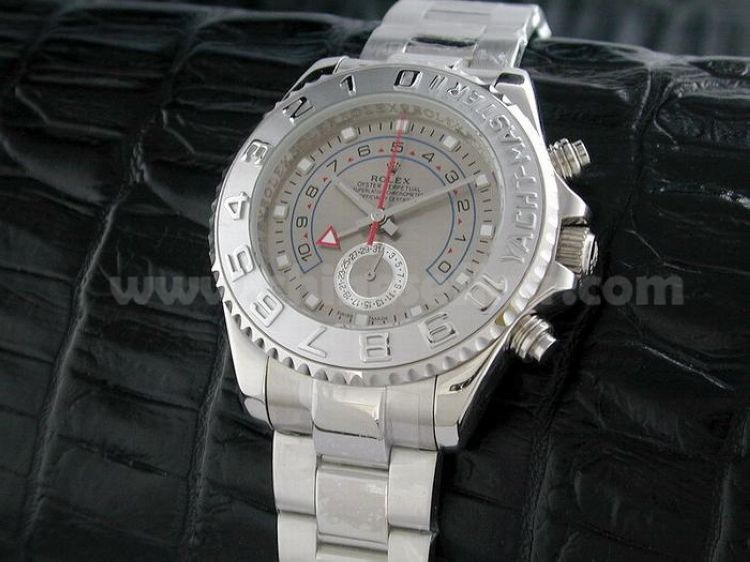Copy Yacht-master II Stainless Steel Gray Dial Men's watch